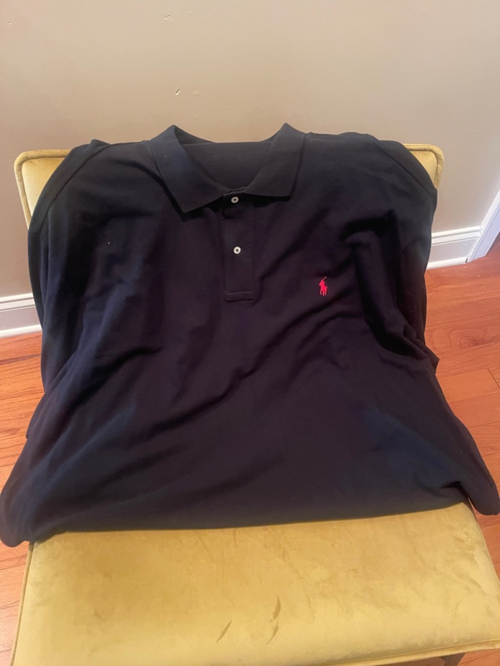 Ralph Lauren Black Polo with Red Pony Logo